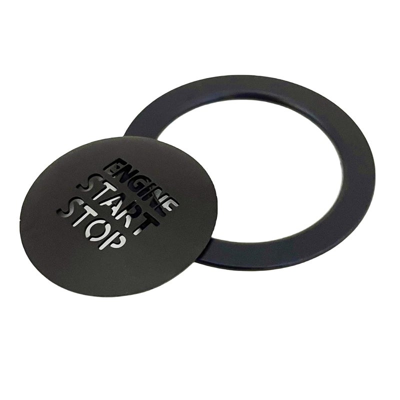 ALETAI Engine Push Start Stop Button Cover Trim for Toyota Tacoma, Car Accessories Interior Trims for Tacoma, Aluminum Alloy, Black - Image 2